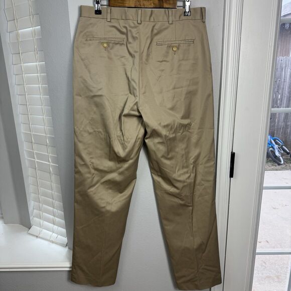 Lands End Men's Traditional Fit Cotton Twill Khaki Pants‎ Size 33x32 - Picture 2 of 7